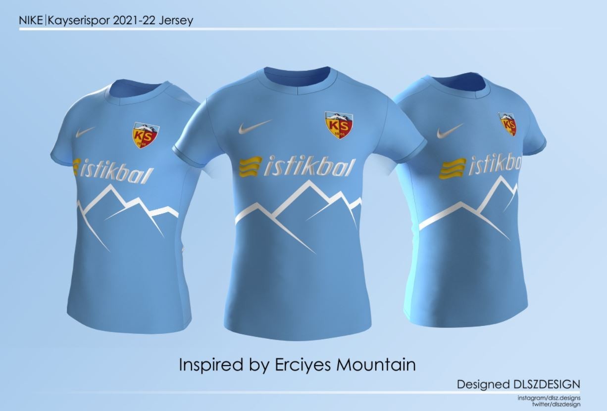 Kayserispor 2021-2022 Forma Tasarım-Dalsız Design