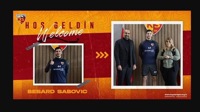 Kayserispor, Besard Saboviç ile 2,5 Yıllık Sözleşme İmzaladı.
