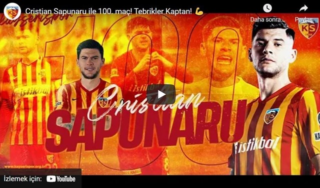 Cristian Sapunaru ile 100. maç!  Tebrikler Kaptan!