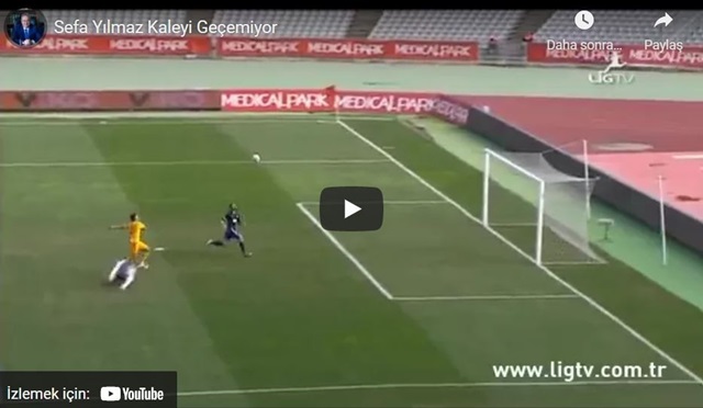 Kayserispor'lu Sefa Yılmaz'ın Vuruşu Defansı Geçemedi.