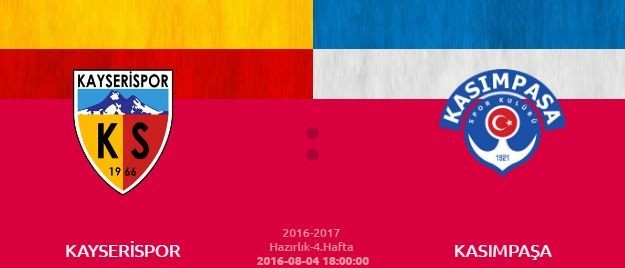 Kayseripor 4.Hazırlık Maçını Kasımpaşa ile yapacak.