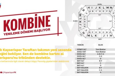 Kayserispor 2023-2024 Sezonu Kombine ve Bilet Fiyatları